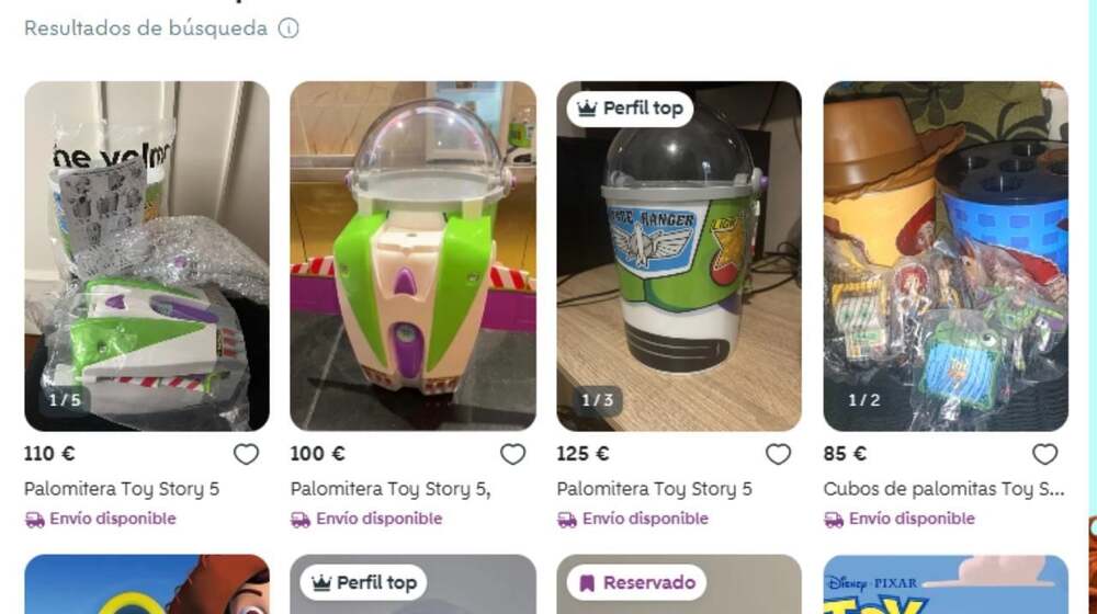 La palomitera de 'Toy Story 5' de Cin&eacute;polis y Cines Yelmo est&aacute; completamente agotada: tu &uacute;nica opci&oacute;n es pagar el doble de segunda mano